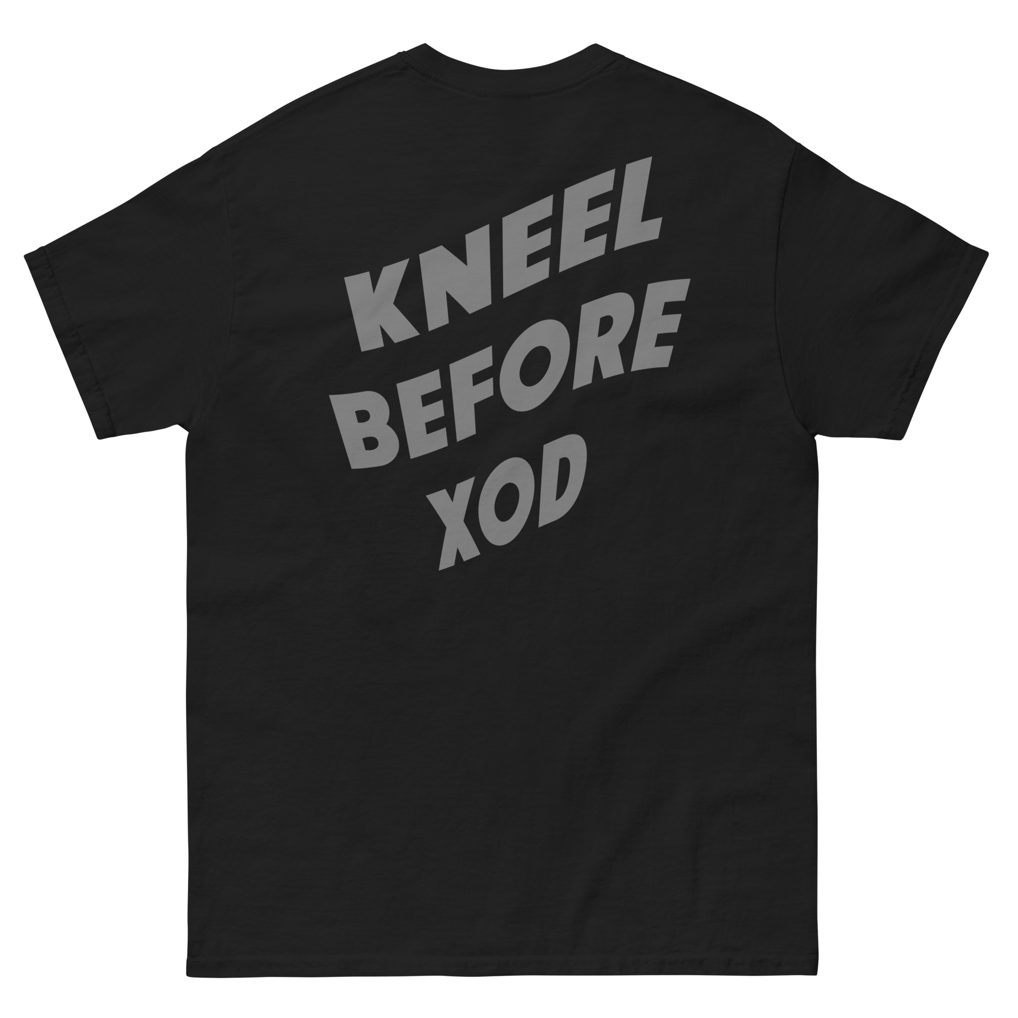 Blakhart Guitars - Kneel Before Xod Matte Gray Short Sleeve T-shirt