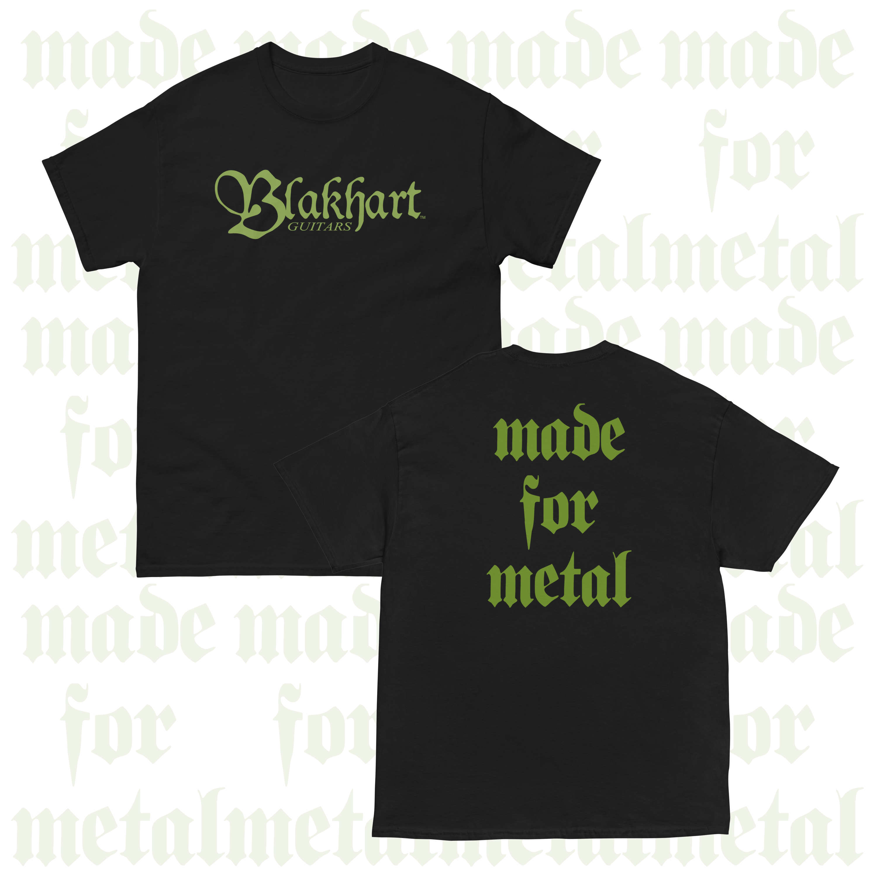 Blakhart Guitars - Made for Metal Olive Drab Short Sleeve T-shirt