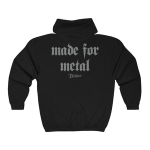 Blakhart Guitars - Made for Metal Zip up Hooded Sweatshirt