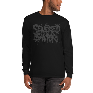 Severed Savior Logo Long Sleeve Shirt - Black on Black
