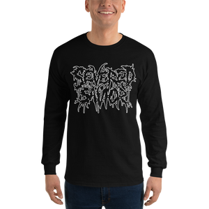 Severed Savior Outline Logo Long Sleeve Shirt - Silver