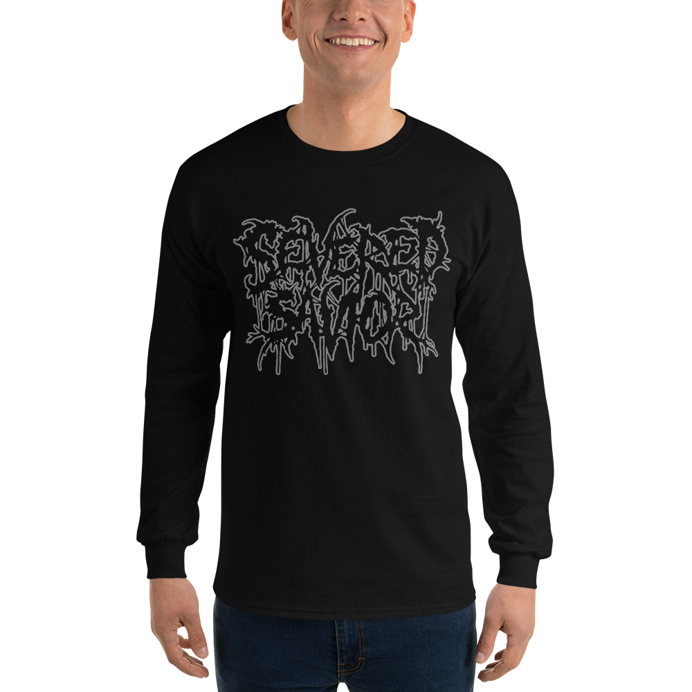 Severed Savior Outline Logo Long Sleeve Shirt - Gray