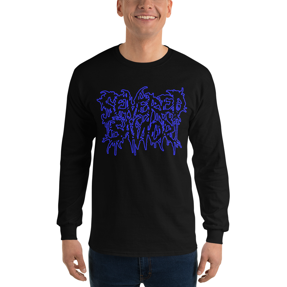 Severed Savior Outline Logo Long Sleeve Shirt - Blue