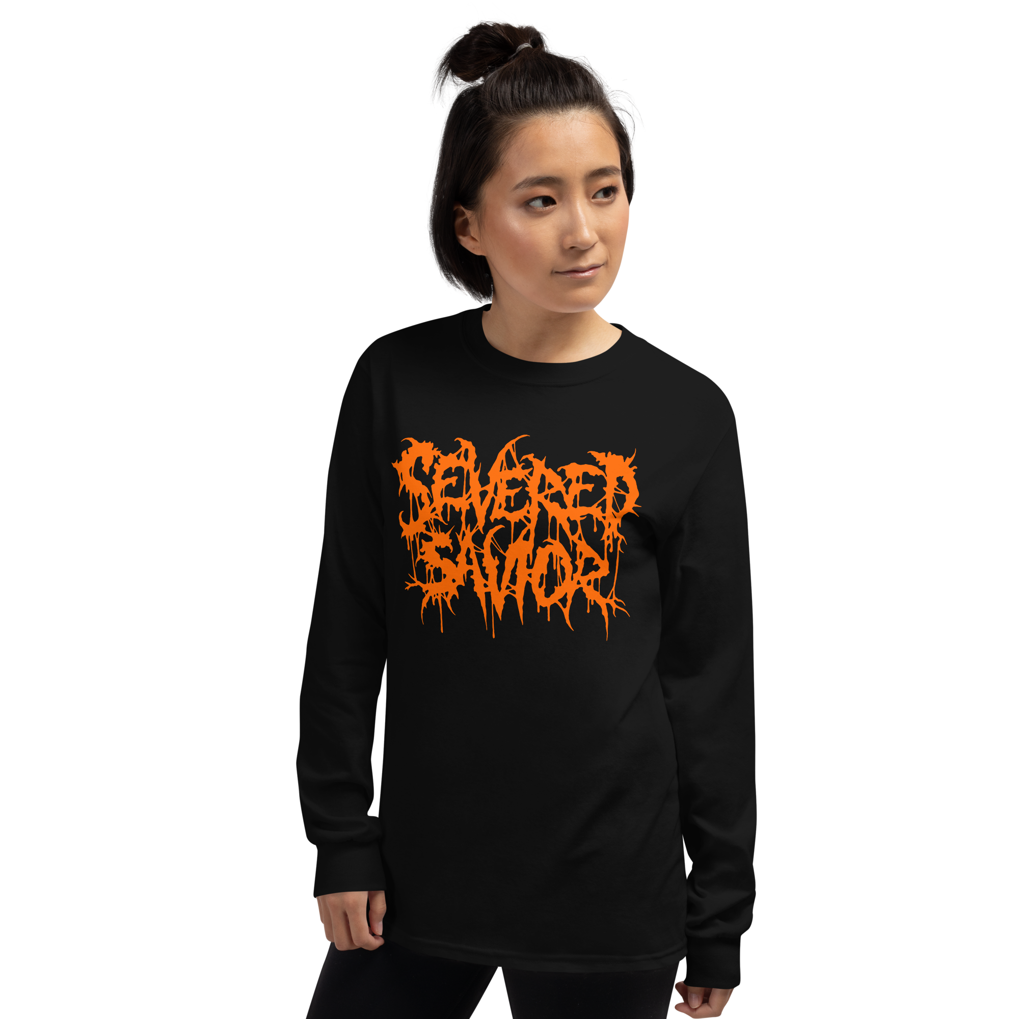 Severed Savior Logo Long Sleeve Shirt - Orange