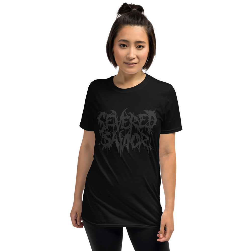 Severed Savior Logo Short-Sleeve T-Shirt - Black-on-Black