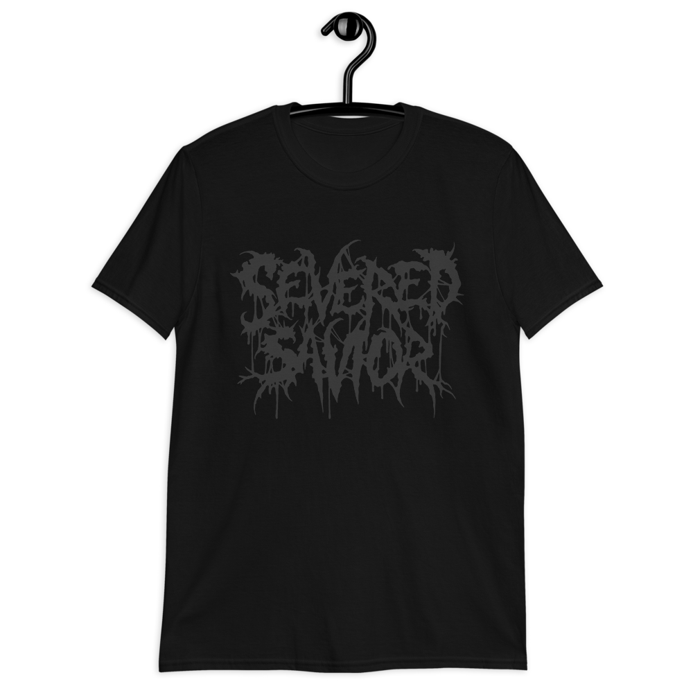 Severed Savior Logo Short-Sleeve T-Shirt - Black-on-Black