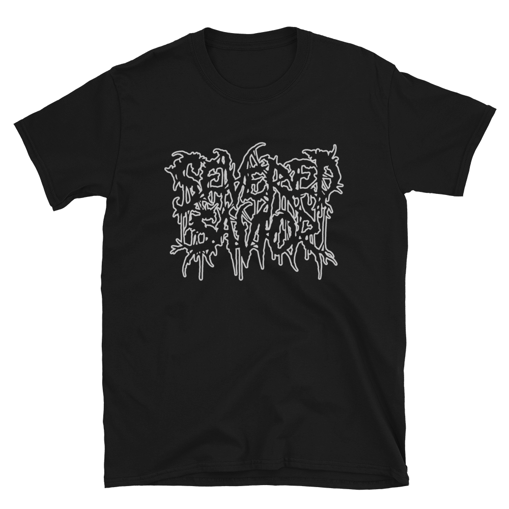 Severed Savior Outline Logo Short-Sleeve T-Shirt - Silver