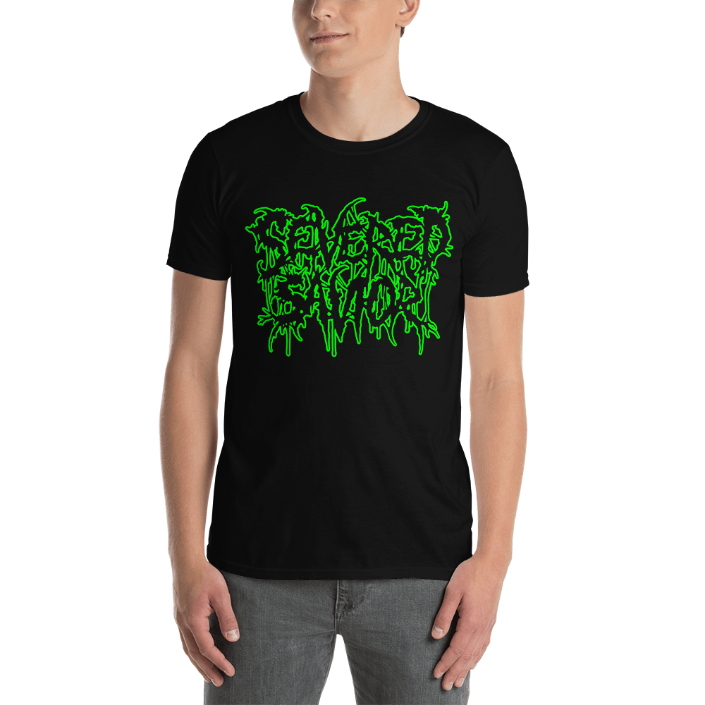 Severed Savior Outline Logo Short-Sleeve T-Shirt - Green