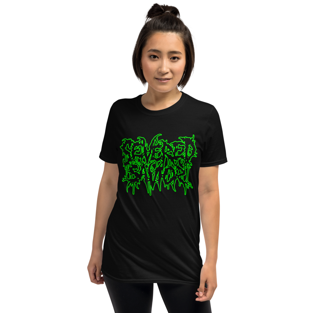 Severed Savior Outline Logo Short-Sleeve T-Shirt - Green