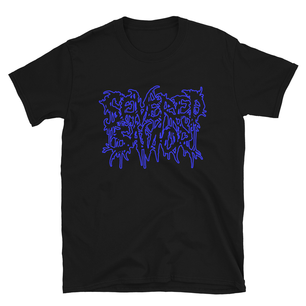 Severed Savior Outline Logo Short-Sleeve T-Shirt - Blue