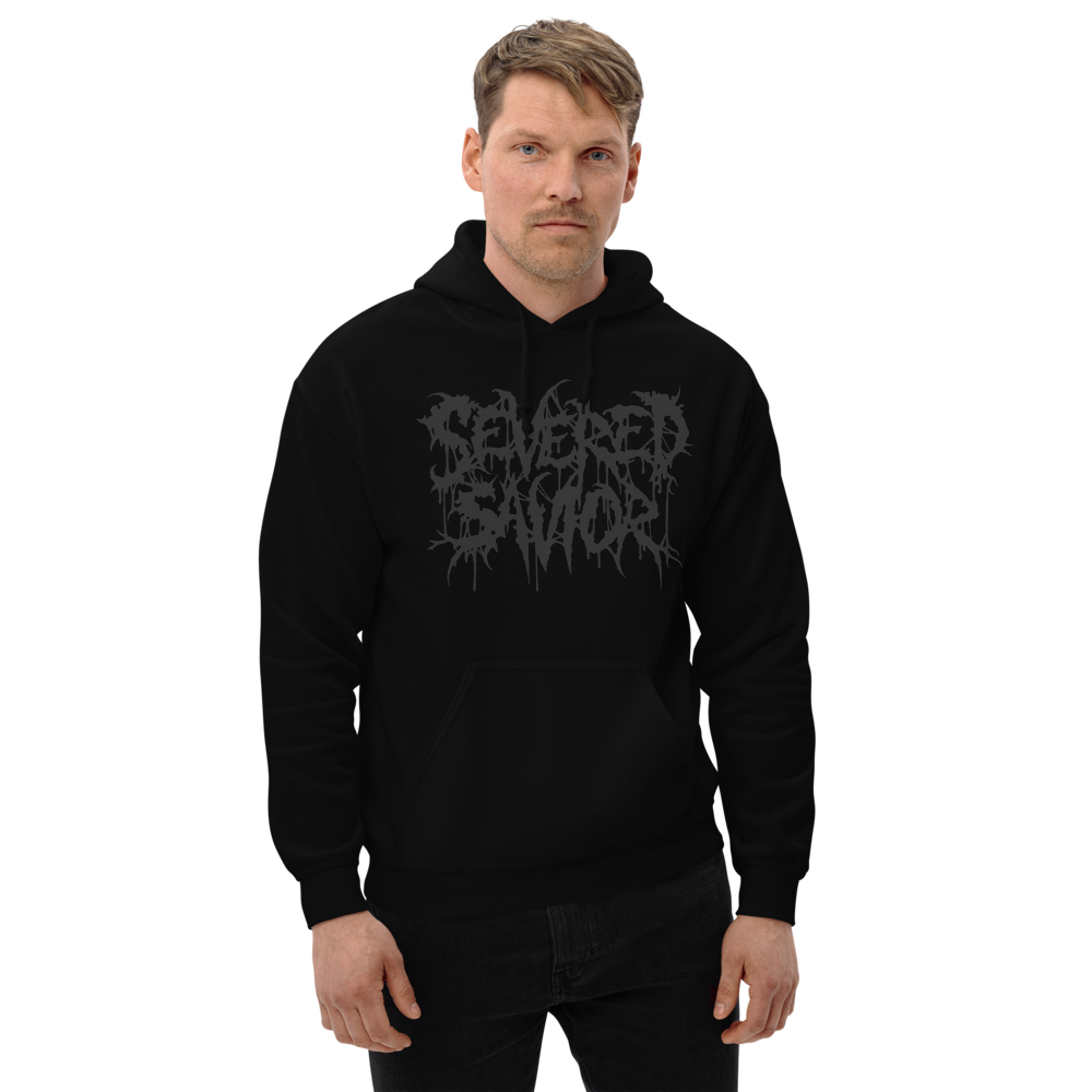 Severed Savior Logo Pullover Hoodie - Black on Black