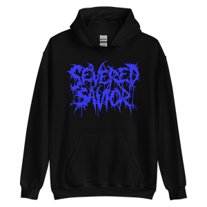 Open image in slideshow, Severed Savior Logo Pullover Hoodie - Blue
