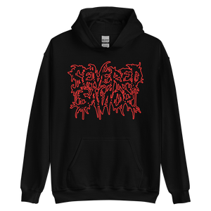 Open image in slideshow, Severed Savior Outline Logo Pullover Hoodie - Red
