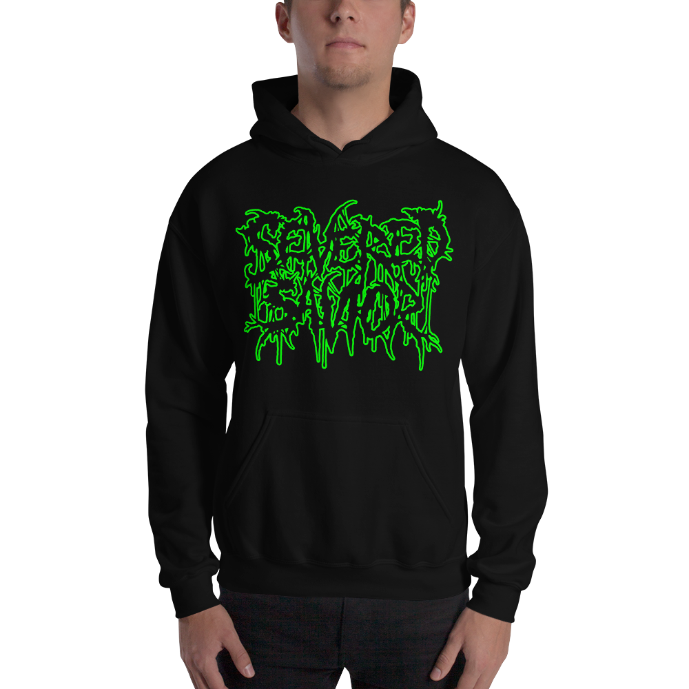 Severed Savior Outline Logo Pullover Hoodie - Green