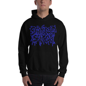 Severed Savior Outline Logo Pullover Hoodie - Blue
