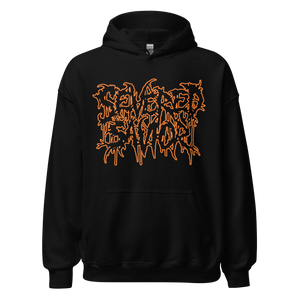 Severed Savior Outline Logo Pullover Hoodie - Orange